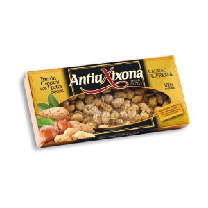 Turrón (nougat) aux fruits secs - Etiquette noire - Antiu Xixona 150g