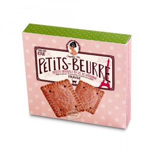 Petits-beurre FRAISE traditionnels au sel de Guérande - 65g