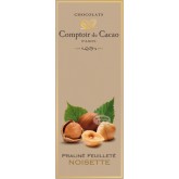 Tablette Pralinée Feuilletée Noisettes Comptoir du Cacao - 100g