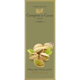 Tablette Pralinée Feuilletée Noisette & Pistache Comptoir du Cacao - 100g