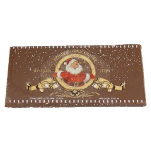 Carte Noël Chocolat LAIT aux éclats de noisettes torréfiées - Comptoir du Cacao - 200g