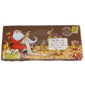 Carte Noël Chocolat NOIR aux éclats de noisettes torréfiées  - Comptoir du Cacao - 200g