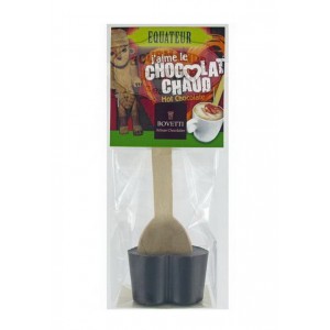 Chocolat chaud NOIR 71% Equateur - Cuillère bois Bovetti