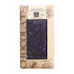 Tablette chocolat noir fleur de Violette - Bovetti