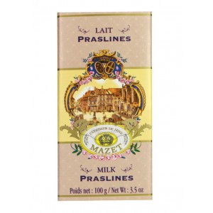 Tablette de chocolat au lait  & Praslines Mazet - 100g