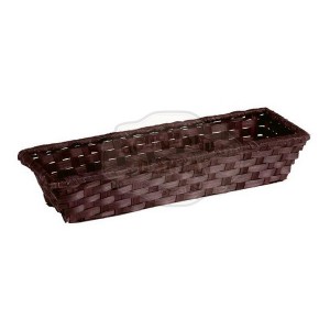 Corbeille bambou rectangle chocolat (30x10x6) 