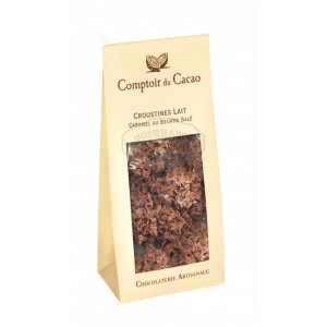 Croustines lait caramel au beurre salé - Comptoir du cacao 100g