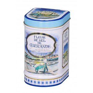 Fleur de sel de Guérande Bio Province d'Antan - Boite fer luxe 100g