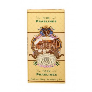 Tablette de chocolat  noir & Praslines Mazet - 100g