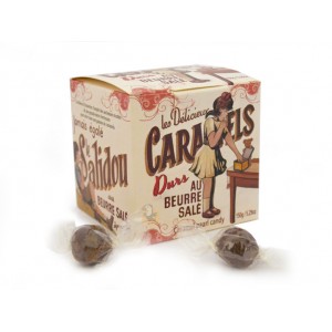 Caramel DUR au beurre salé "Servez-vous" - Boite carton 150g