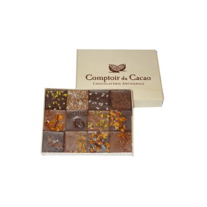 Coffret 12 Pralinés Feuilletés - Comptoir du Cacao - 120g