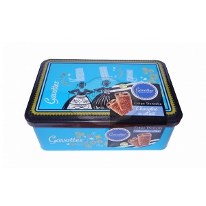 Crêpes dentelle Chocolat LAIT - Coffret métal "Bigoudène Bleu" 200g - Gavottes