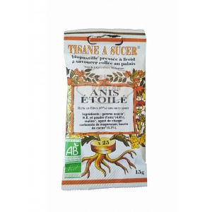 Biopastilles de tisane à sucer ANIS ÉTOILÉE biologique - 15g (25 pastilles)