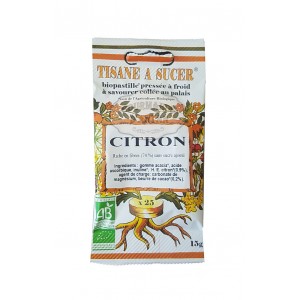 Biopastilles de CITRON biologique à sucer - 15g (25 pastilles)