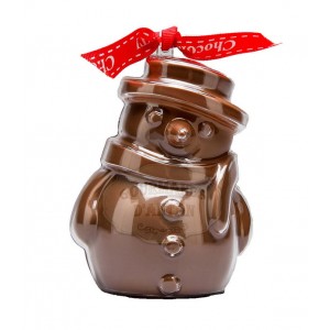 Bonhomme de neige en chocolat au lait dans son moule - 60g Bovetti