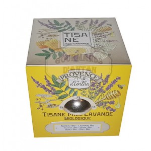 Tisane Miel & Lavande Bio Provence d’Antan - Boite cube métal